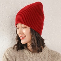 Marque de créateur de mode de luxe Chapeaux d'hiver en pur cachemire pour femmes Logo personnalisé Bonnets en cachemire côtelé chauds