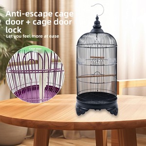 Lüks Büyük Metal Kuş Kafesi Model C305 Şekilli Üretim Kafesi Muhabbet Kuşları ve Papağanlar için - Yoğun Demir Teller Geniş Nefes Alabilen Tasarım - Product Image 1