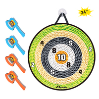 Jeu de fléchettes Velcro à lancer de hache de 24 pouces Jeu de fléchettes Jouets de fête en plein air Jeu éducatif à lancer de cible Articles cadeaux pour enfants