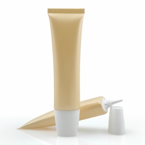 Tubo Plano de Plástico PE de 50 ml Personalizable, Tubo Puntiagudo Amarillo Claro para Crema BB, Crema para el Acné, Esencia, Gel, Ungüento - Product Image 3