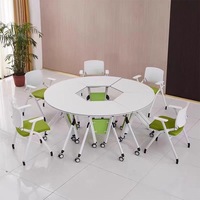 Bureau de conférence moderne pliable, table de formation combinée, plateforme mobile d'activités et de formation
