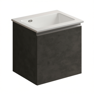 Mueble de Baño Suspendido con Lavabo Cerámico de 60x50 cm y Tirador Ranurado - Product Image 3