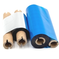 Pabrik langsung 110mm X 74m pencetak kode batang termal Pita Ttr cetak Label kode batang pita lilin Premium