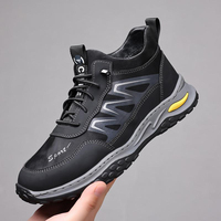 Chaussures de course montantes pour hommes à semelle épaisse, de haute qualité, résistantes à l'usure, légères et amorties pour la marche en extérieur