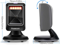 Pemindai Kode Batang Desktop Kecepatan Tinggi Industri 2D/1D Harga Pabrik Platform Pemindaian Kode Batang Terarah Omni Pindai Otomatis untuk POS S