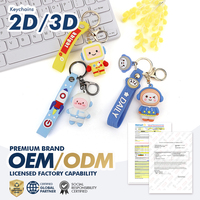 MOQ 3000 pièces, fabricant FAMA, livraison rapide, porte-clés en PVC personnalisé avec logo, porte-clés en silicone 3D Kawaii