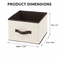 Boîte de rangement pliable en tissu non tissé 80g personnalisée avec poignée pour chambre à coucher, placard, organisateur de vêtements, bac de rangement