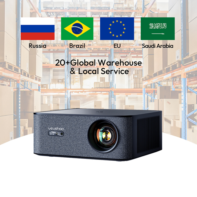 VEVESHAO Zero 3 Max Home Theater Projector Smart 1700 ANSI 1080P LED Android 11 Auto Focus Global Stock Daylight Projector