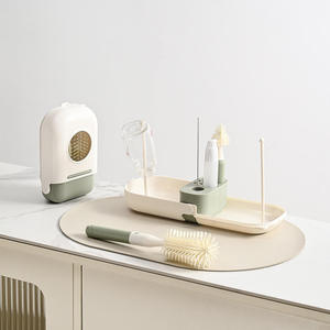 High Quality BPA-Free Silicone Baby <b>Bottle</b> <b>Brush</b> Set Multi-Function PP <b>Bottle</b> Cleaner Travel Essentials - Product Image 2