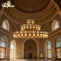 Lustre LED islamique sur mesure de grande taille pour la décoration intérieure, idéal pour les mosquées, les halls et les halls d'hôtel
