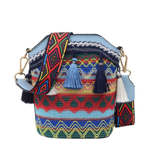 <strong>Boho</strong> and Aztec Tassel Design Small Crossbody Bag for Girls Women Students - Product Image 2