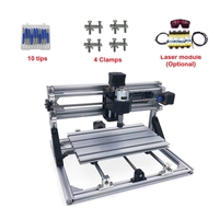 Mini CNC3018 PRO Máquina de grabado de escritorio Fresadora Máquina de tallado de madera con control GRBL Grabado láser opcional