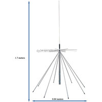 Antenas Discone D3000N/Antena para Escáner 25-3000MHz para Radio SDR, Antena HF VHF UHF MW SW HF AIR FM FRS GMRS