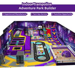 Pokiddo Centro de Juegos Interior de 800 m², <span class=keywords><strong>Go</strong></span> Karts Comerciales, Piscina de Arena, Parque de Trampolines para Todas las Edades - Product Image 1