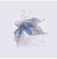 15 usine sur mesure pull costume broche personnalité haute qualité strass perle métal papillon broche