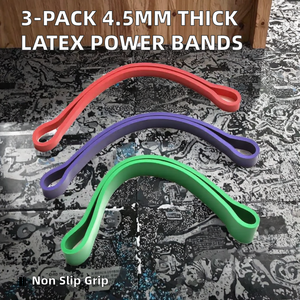 <span class=keywords><strong>Bandas</strong></span> Elásticas <span class=keywords><strong>Cortas</strong></span> de Látex de 4.5mm de Grosor Extra, Paquete de 3, Antideslizantes, de Alta Resistencia, para Activación de Glúteos y <span class=keywords><strong>Ejercicios</strong></span> de Glúteos - Product Image 2