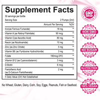 Gouttes buvables de Fer, Vitamine C, Complexe B, Zinc et Vitamine A pour le soutien sanguin et immunitaire, l'augmentation de l'énergie et l'absorption du Fer - Complément alimentaire