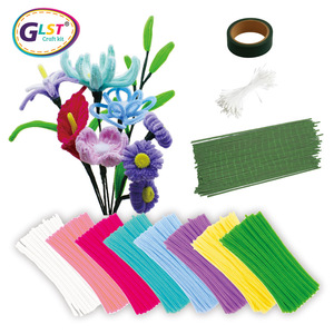 Kit de 135 Nettoyants pour Tuyaux (Pipe Cleaners) pour <span class=keywords><strong>l</strong></span>'Artisanat - Kit de Fabrication de Fleurs en Chenille, Fil Épais et Doux avec Accessoires pour Arts & Artisanat, Décoration Festive - Product Image 2