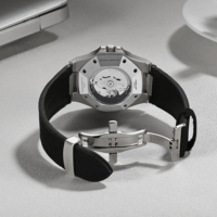 Montres de Mode Hommes Automatiques Haut de Gamme Creuses Circulaires de Luxe Personnalisables pour Affaires