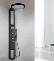 Système de robinetterie de douche LED HLK pour salle de bain, ensemble de robinetterie de douche multifonctionnelle avec effet pluie et cascade