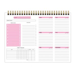Daily Weekly Magnetic Wall <b>Planner</b> Spiral Bound Desktop Organizer for Kids and Adults Study and Learning Paper Memo Pad - Product Image 4