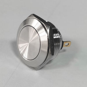 Interrupteur à bouton-poussoir à tête bombée en acier inoxydable/aluminium de 19 mm, arrêt d'urgence, rouge, sécurité, contact NF, 10A 250V AC - Product Image 5