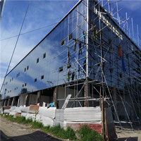Harga Sistem Cladding Dinding Tirai Kaca Panel Fasad Aluminium Berlubang Konstruksi Modern