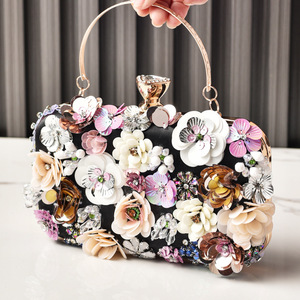 Handmade Floral <b>Sequin</b> Evening Bag Vintage Handheld Dinner Clutch For Party Banquet Factory Direct Supply - Product Image 5