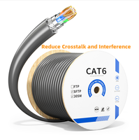 Cable de Red Interior UTP FTP SFTP Cat6 de 305m (1000 pies), 23/24 AWG, Cobre CCA, Cat 6