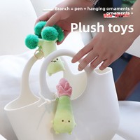 Stylo en peluche en forme de brocoli KUKI, anti-stress, porte-clés, stylo gel