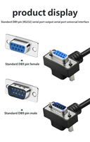 Cable Serial Null Modem DB9 RS232 de 2m, Negro, LVXINDA (China)