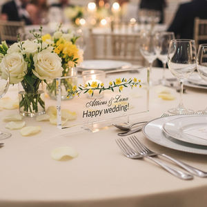 Персонализированная прозрачная акриловая табличка с именем для стола, подарки для сотрудников, акриловая именная табличка, офисные аксессуары - Product Image 5