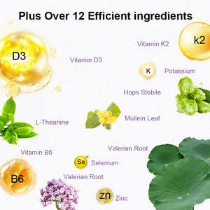 Gouttes liquides de magnésium, complément alimentaire pour le sommeil, avec vitamine D3, K2, B6, calcium, racine de valériane pour une humeur calme, la santé des muscles et des os - Product Image 5