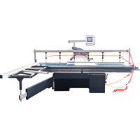 Scie à panneaux CNC de haute précision pour le meublement en contreplaqué, machine de découpe CNC à table coulissante avec commande PLC pour la découpe de panneaux de bois