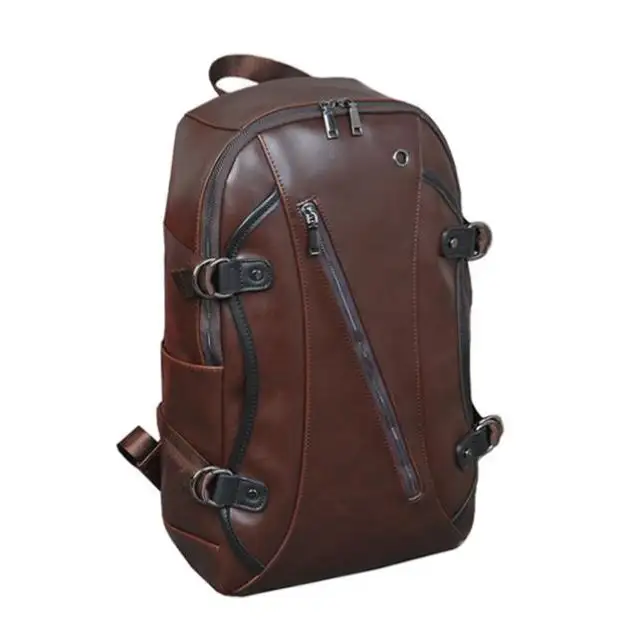 BEARKY bag factory wholesale 2019 new faux leather men's laptop backpack custom