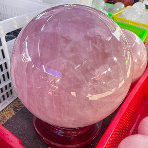 Sphère de cristal de quartz rose poli de grande taille naturelle, citrine, améthyste, grosse boule de cristal de quartz transparente pour la décoration - Product Image 1
