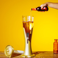 Distributeur de bière de table moderne en plastique 3L, certifié LFGB, écologique, avec tube à glace, accessoires de bar, approvisionnement direct
