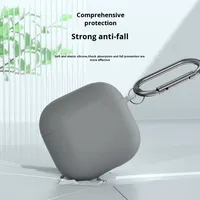 Étui en silicone pour Airpods Pro 3, étui de protection antichoc pour écouteurs, étui pour Airpods 5 4 avec boucle à crochet, housse souple pour écouteurs