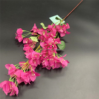 Bunga Bougainvillea Sutra Grosir Tangkai Panjang Bunga Buatan Bunga Bougainvillea Buatan Bunga Plum Segitiga Buatan untuk Dekorasi