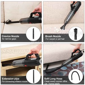 2 in 1 Portable Car <b>Vacuum</b> <b>Cleaner</b> 1250W 6000pa Wet/Dry Auto Blower <b>Cleaner</b> <b>Mini</b> Handheld Air Compressor for Home Vehicles - Product Image 2