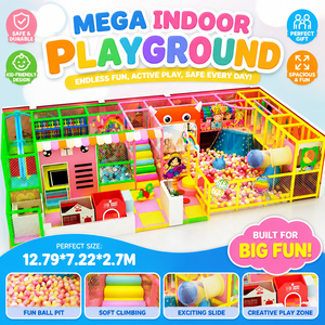 Library Friendly Quiet <b>Indoor</b> Playground Soft Play with <b>Slide</b> for Public Library Kids Area - Product Image 1