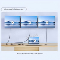 Docking Station Hub Type-C 13-in-1 dengan 2.0 DP USB 3.0 SD RJ45 PD Audio 3.5mm Gigabit LAN-Aluminium Alloy-Tersedia