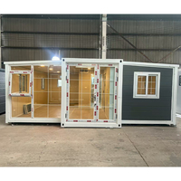 Villa préfabriquée mobile pliable et transportable, type conteneur extensible, avec terrasse, pour habitation, appartement, ou supermarché, à montage rapide