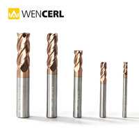 Fraiseuse CNC personnalisable WENCERL, fraise à rayon d'angle à 4 cannelures en carbure monobloc pour l'acier inoxydable