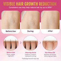 ATOANY Private Label Strawberry Hyaluronic Acid Seeds After Shave Body Oil 50ml untuk Wanita Area Intim Penghilang Bulu