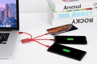 Câble LED USB 4 en 1 personnalisé Câble de chargement micro USB de type C Câble USB avec logo lumineux