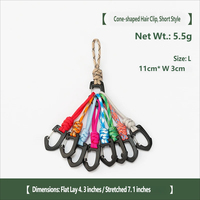 Lanière porte-clés en plastique à 7 brins avec crochet anti-perte pour poignet, clip multifonctionnel pour camping en extérieur, crochet triangulaire à dégagement rapide