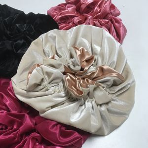 Top vente personnalisé femmes bonnets de couchage grand velours réglable tressage bonnets personnalisés <span class=keywords><strong>pour</strong></span> bonnet de nuit protection <span class=keywords><strong>coiffure</strong></span> - Product Image 4