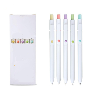 Bolígrafo de gel con logotipo personalizado, bolígrafo de tinta negra enrollable retráctil de punta fina de secado rápido, bolígrafos neutros de escritura suave para oficina escolar - Product Image 4