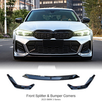 Kit de carrosserie extérieur AK Style pour BMW Série 3 G20 G28 2023 : Lame avant et extensions d'angle de pare-chocs pour un style automobile amélioré